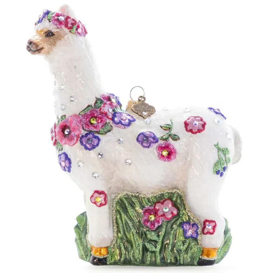 Flowery Llama Ornament Jewel