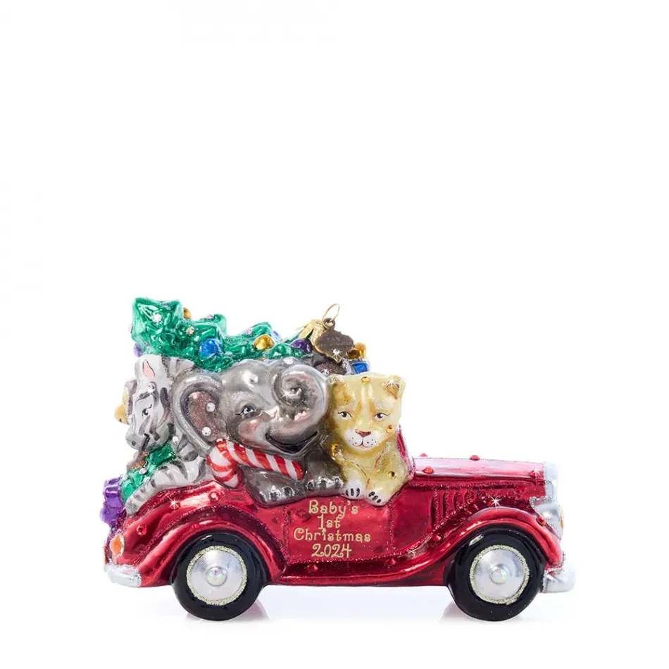 Baby's First Ride 2024 Glass Ornament