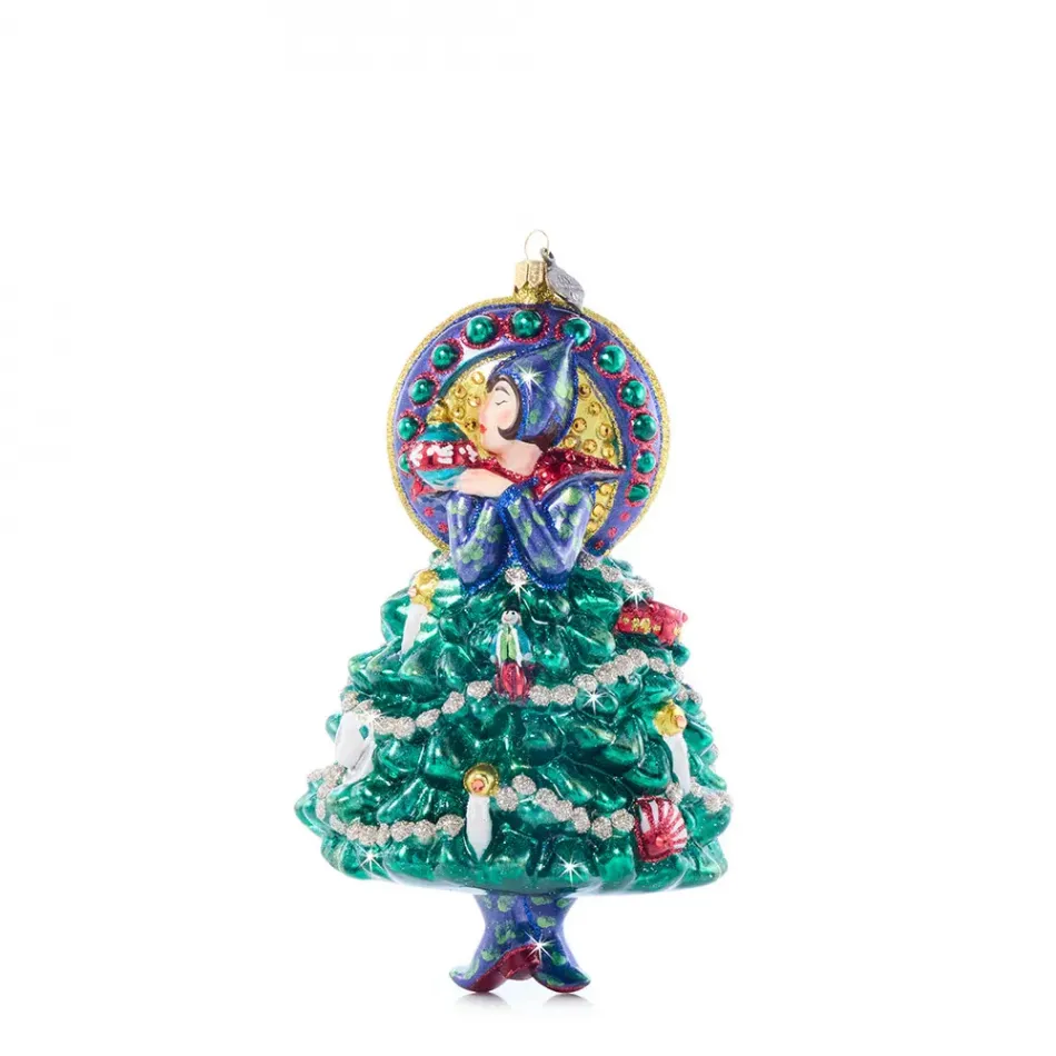 Nouveau Christmas Glass Ornament