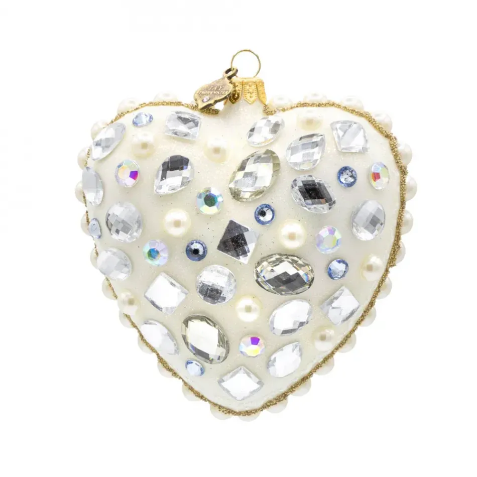 Bejeweled Opal Heart Ornament