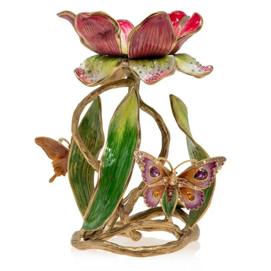 Meredith Floral 9" Pillar Candle Holder (Special Order)