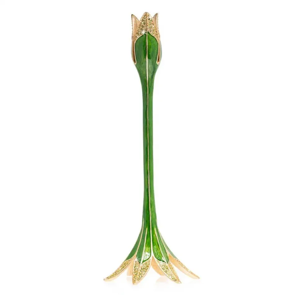 Ambrosius Tulip Tall Candle Stick Holder Fern Green (Special Order)