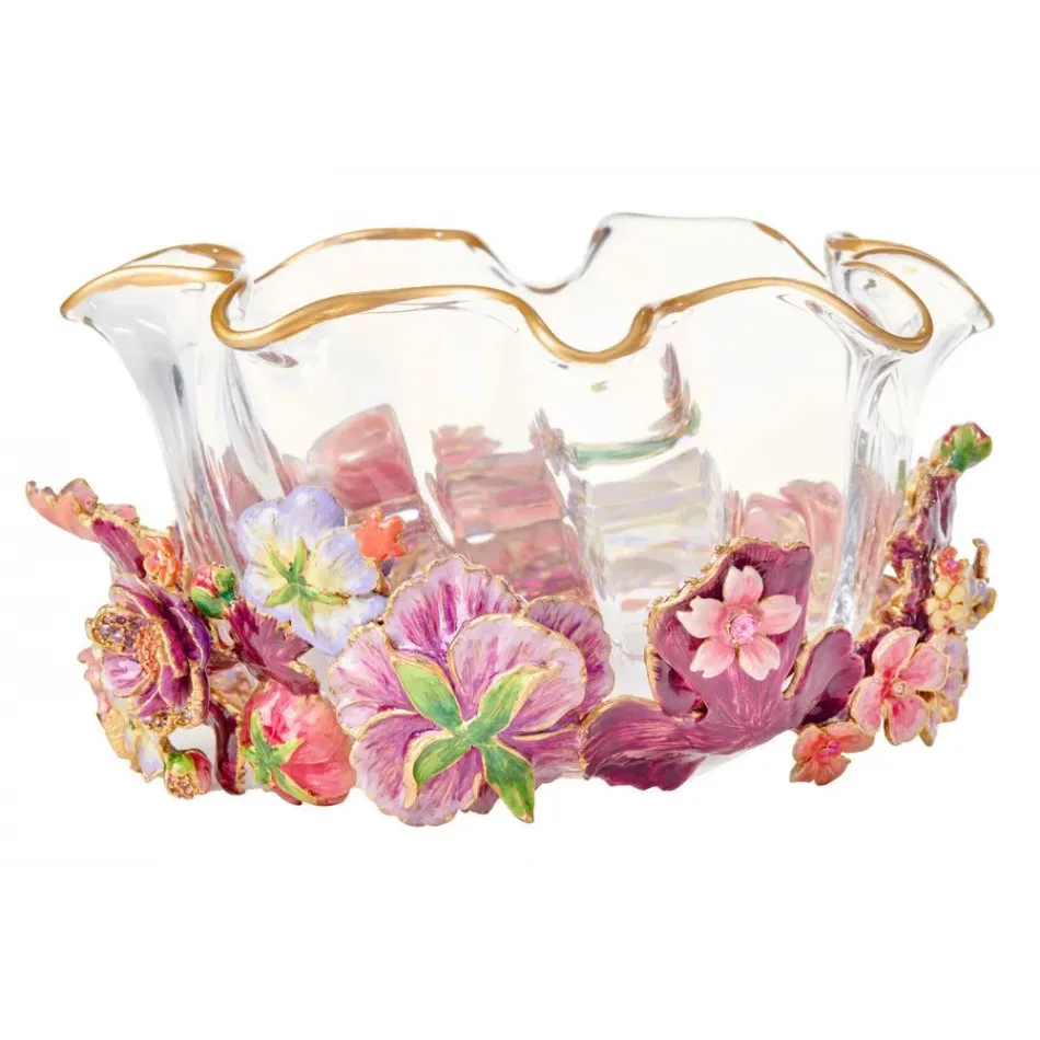 Paisley Ruffle Flower Bowl Small