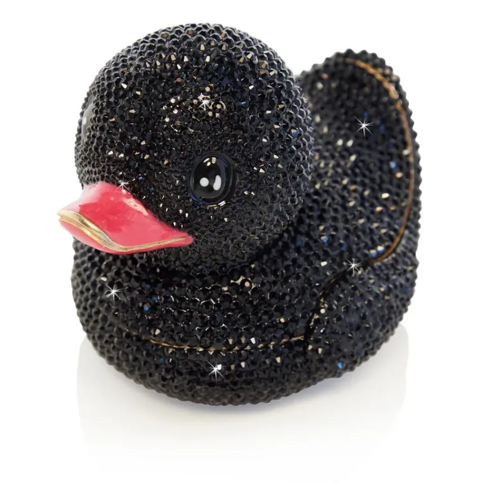 Ernie Pave Rubber Ducky Box Black & Pink Rainbow (Special Order)