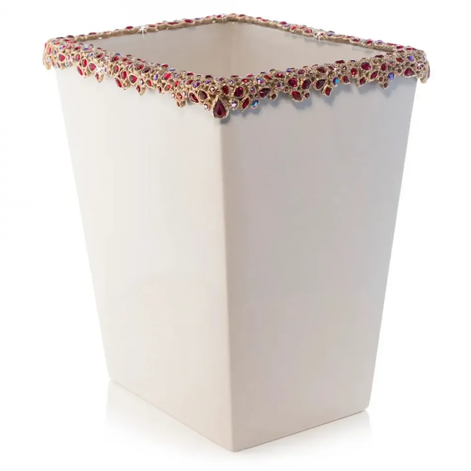 Esther Ruby Bejeweled Trash Bin