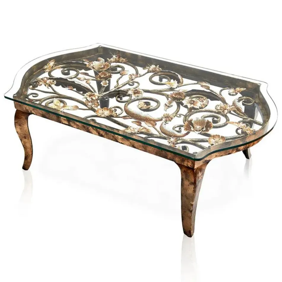 Everett Floral & Scroll Coffee Table Golden (Special Order)
