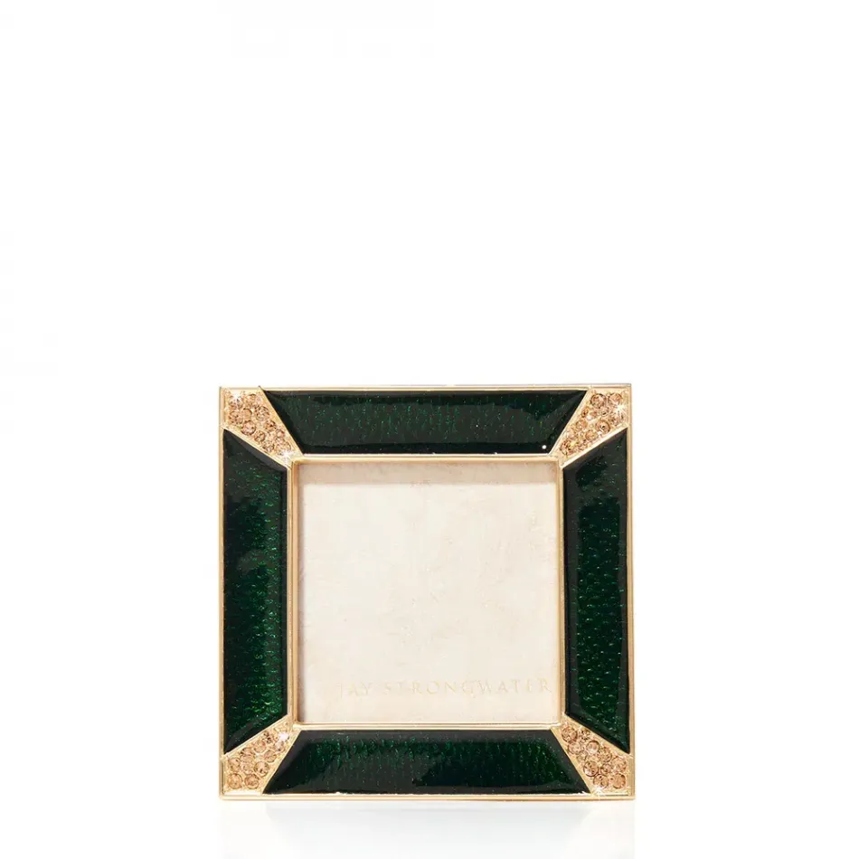 Leland Green Pavé Corner Frame 2"