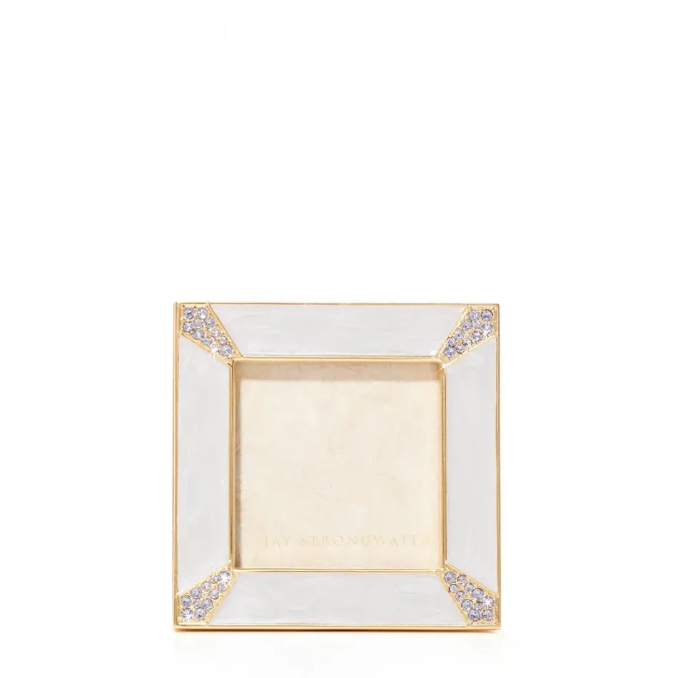 Leland Baby Blue Pavé Corner Frame 2"