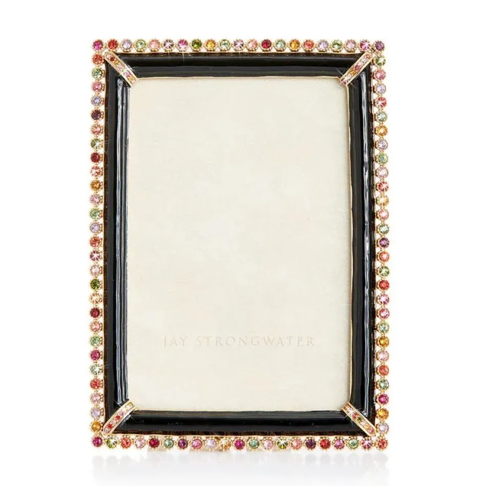 Lorraine Stone Edge 4" x 6" Picture Frame Black