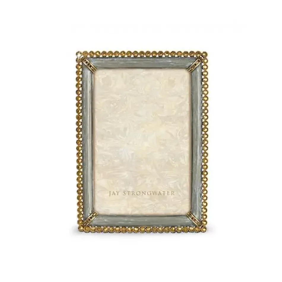 Lorraine Stone Edge 4" x 6" Picture Frame Platinum