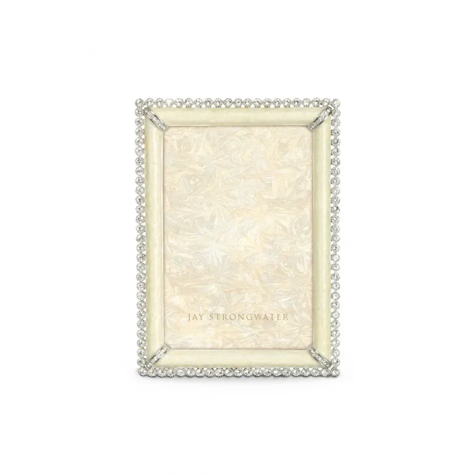 Lorraine Crystal Pearl Stone Edge Frame 4" x 6"