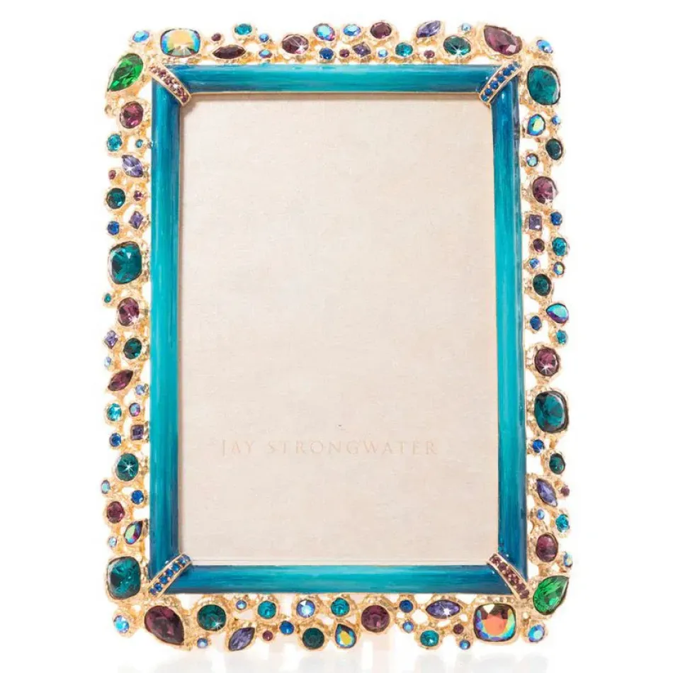 Emery Bejeweled 4" x 6" Picture Frame Peacock