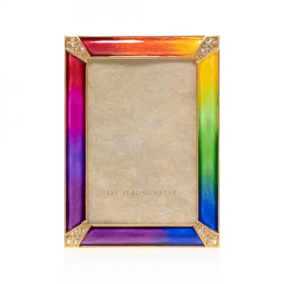 Leonard Rainbow Pavé Corner Frame 4" x 6"