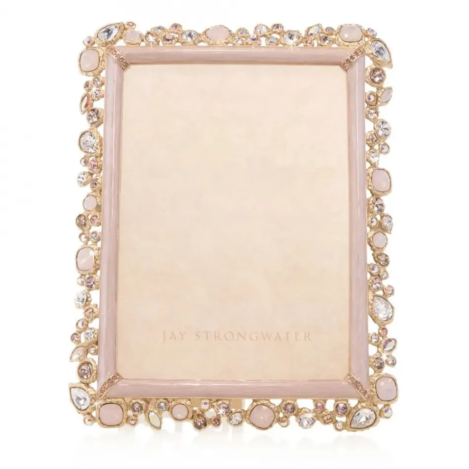 Leslie Bejeweled 5"x7" Picture Frame Baby Blue