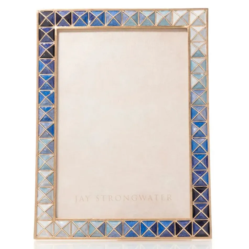 Mosaic Pyramid 5" x 7" Picture Frame Indigo
