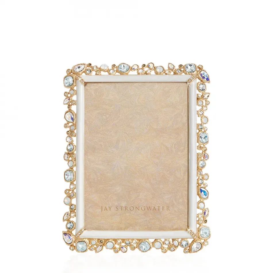 Leslie Bejeweled White Opal Frame 5" x 7"