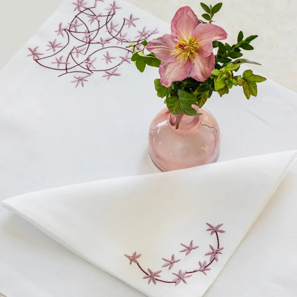 Ikebana Embroidered Table Linens