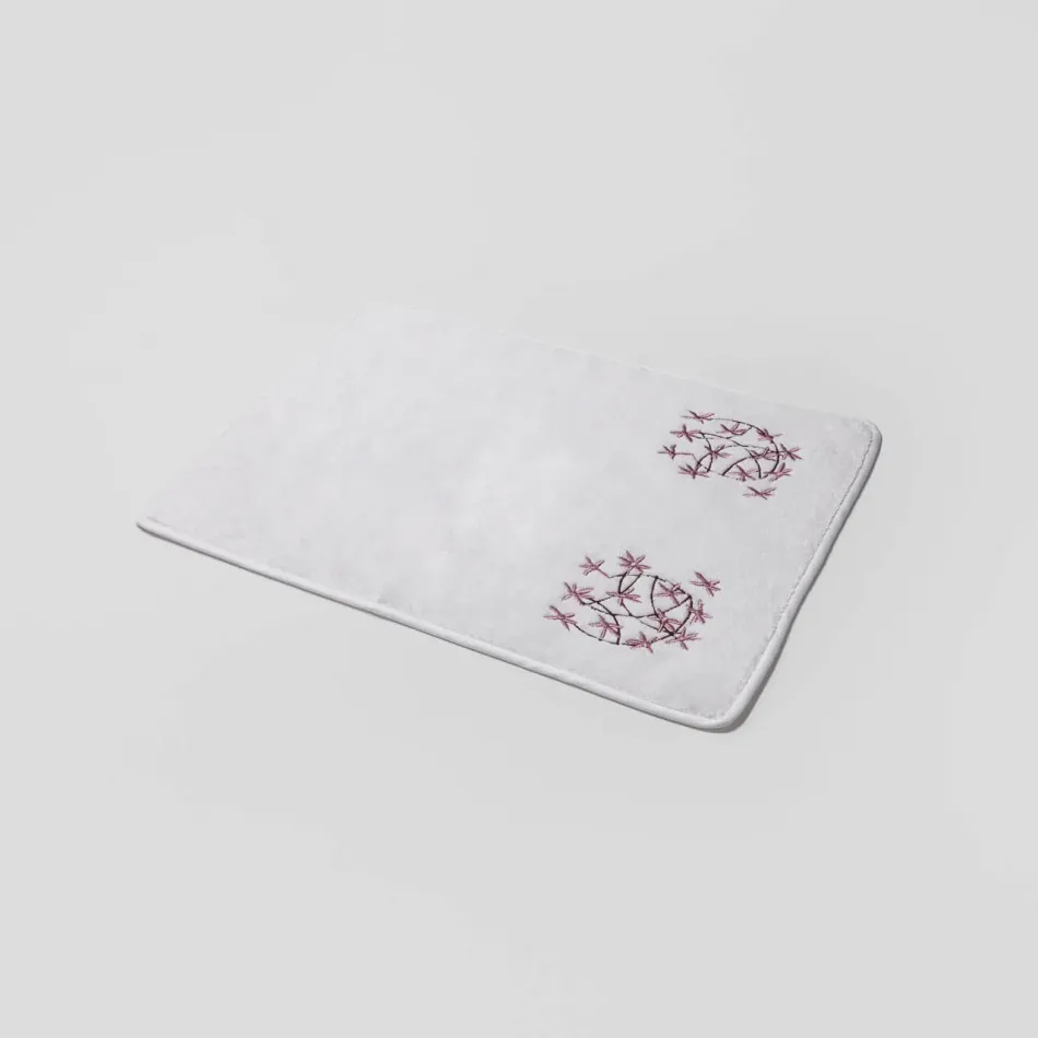 Ikebana White/Pink 12" x 16" Face Towel