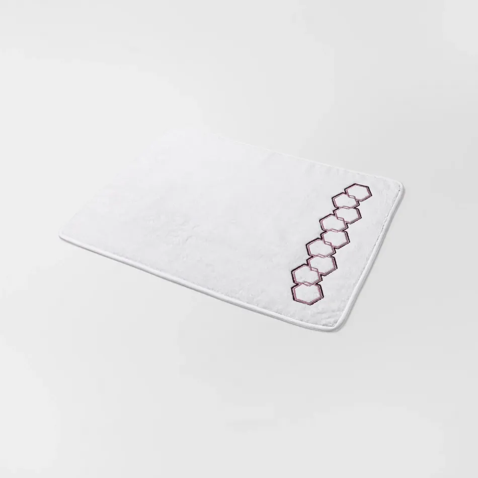 Tivoli White/Pink 12" x 16" Face Towel