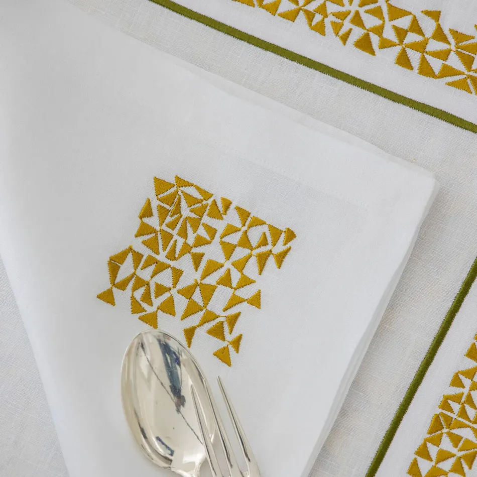 Masai Embroidered Table Linens