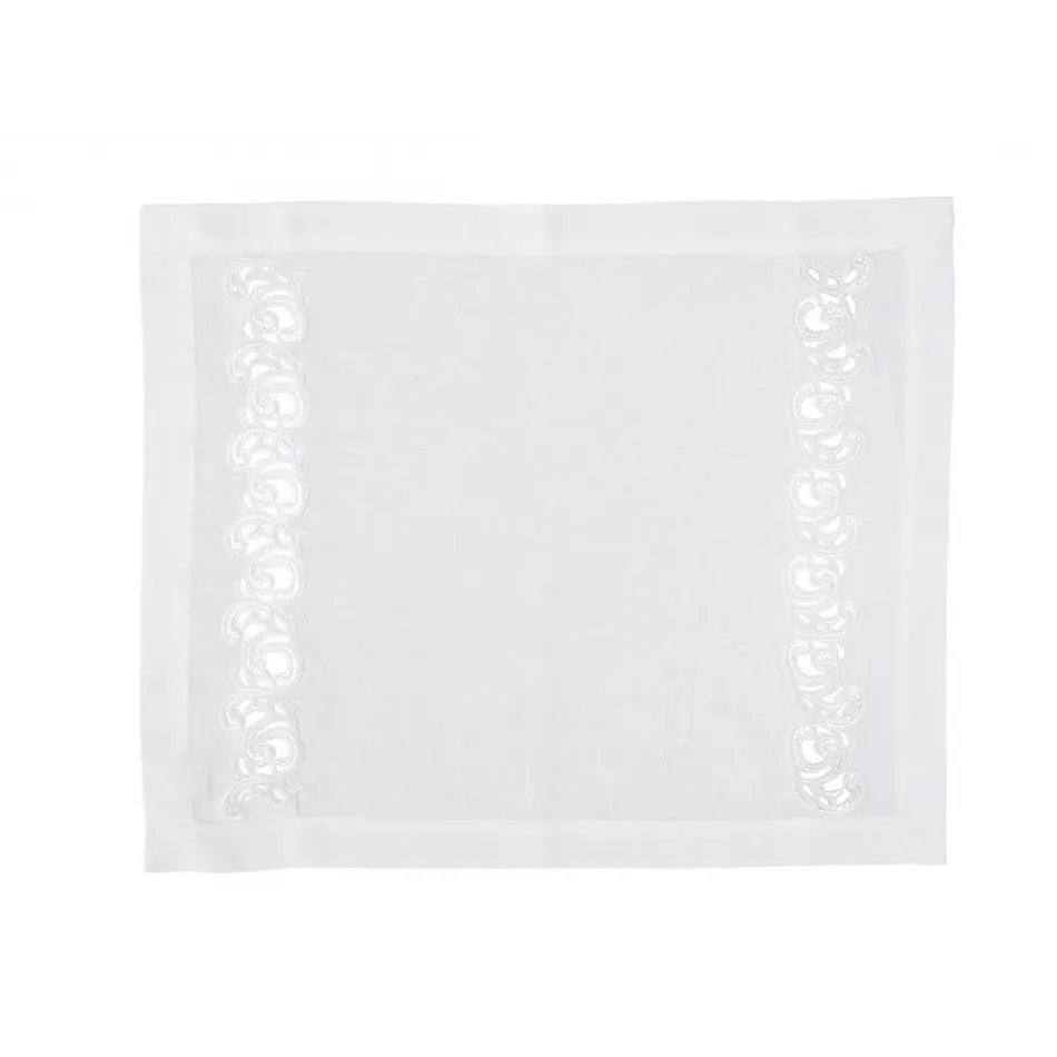Olimpia 16" x 20" Rect Placemat - White Linen/Lace