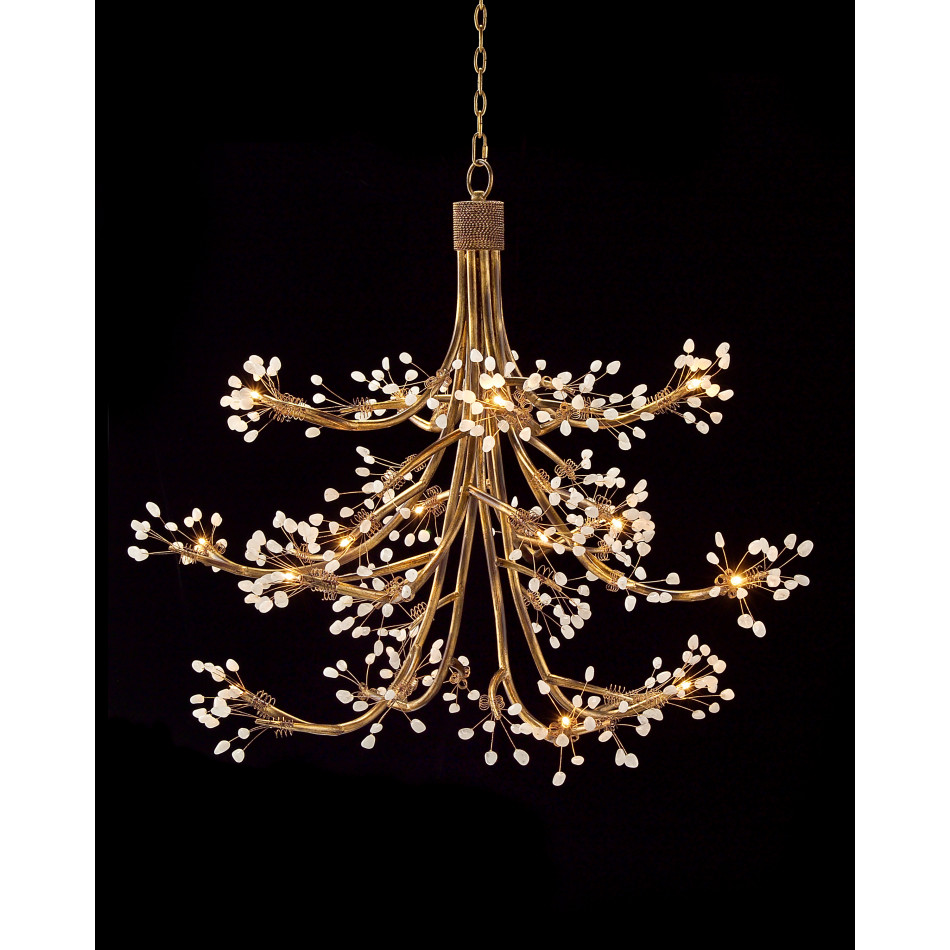 Sixteen-Light Halogen Chandelier