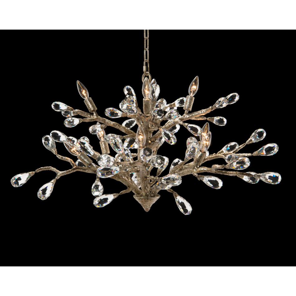 Budding Crystal Ten-Light Chandelier