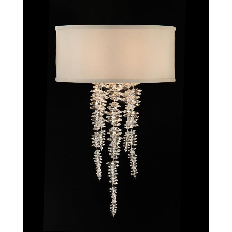 Cascading Crystal Waterfall One-Light Sconce