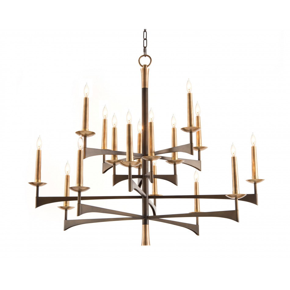 Mid-Century Sixteen-Light Chandelier