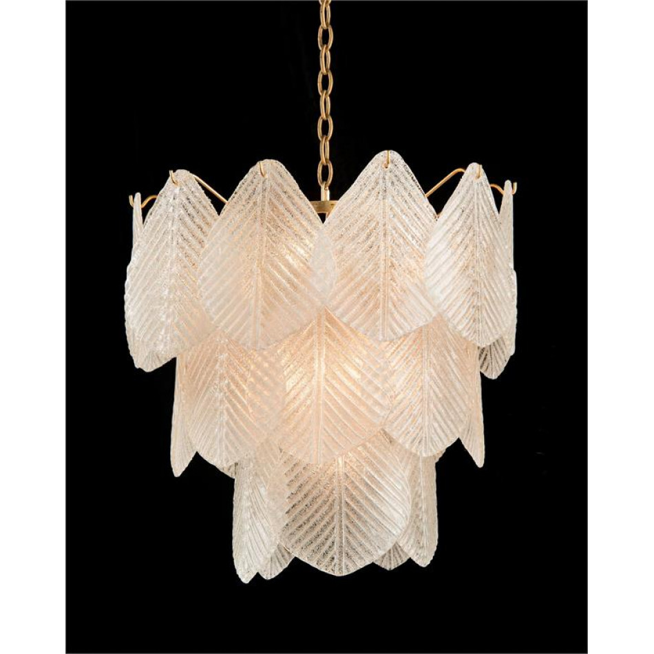 Frosted Glass Nine-Light Chandelier