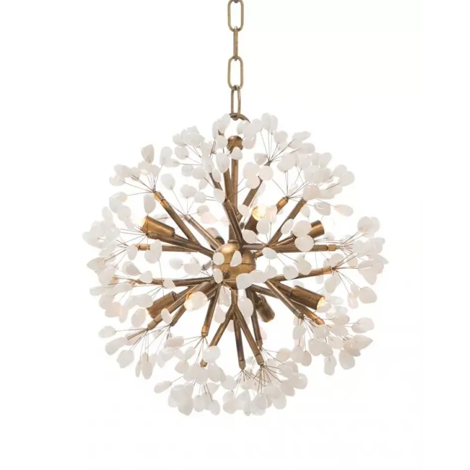 Ceres: Quartz Crystal Spherical Eight-Light Chandelier