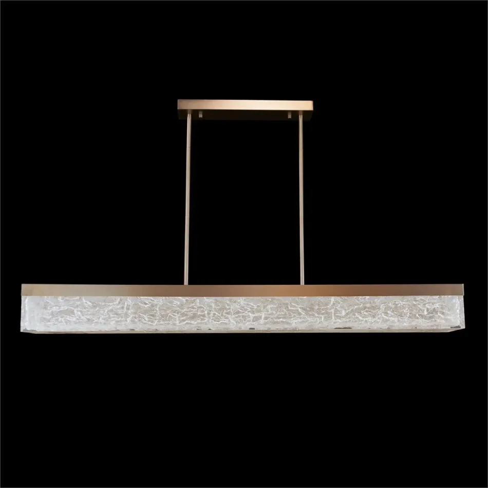 Boreal Horizontal Chandelier, Brass