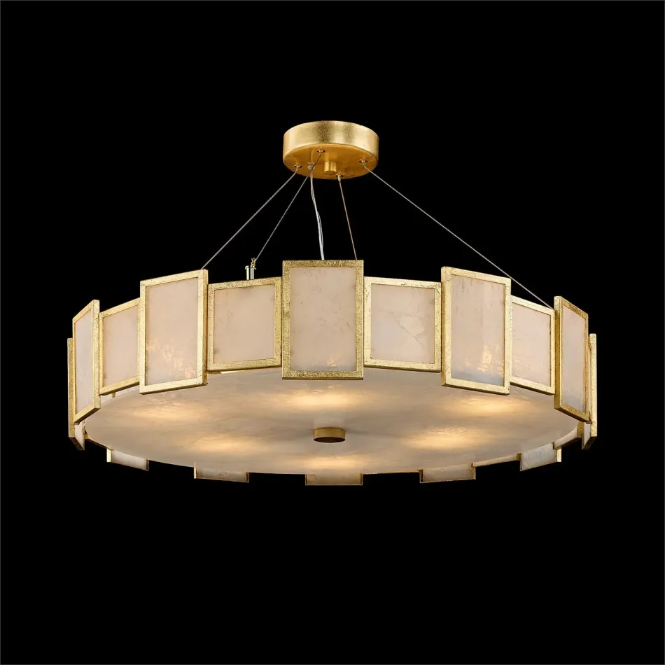 Calcite Panel Six-Light Chandelier
