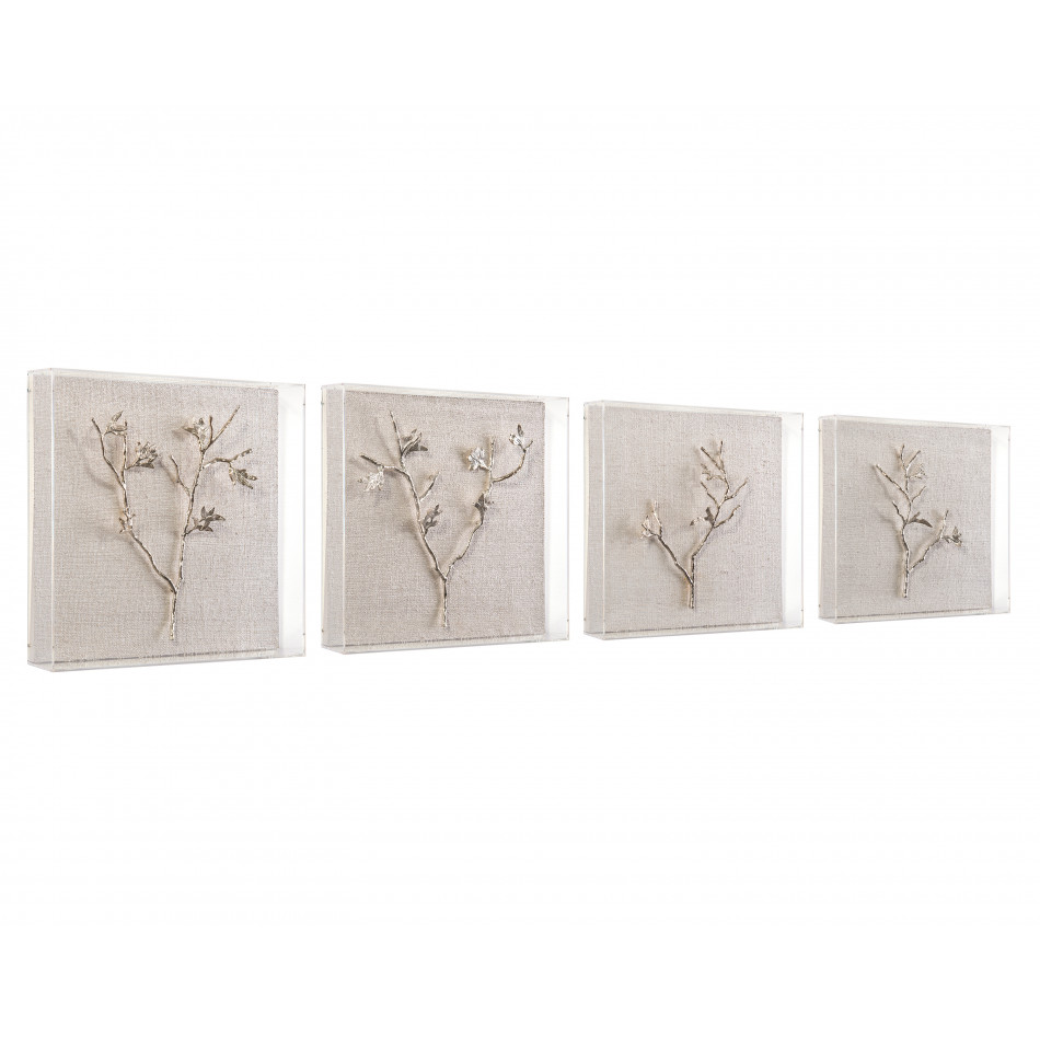 Silver Branches I-IV Wall Art