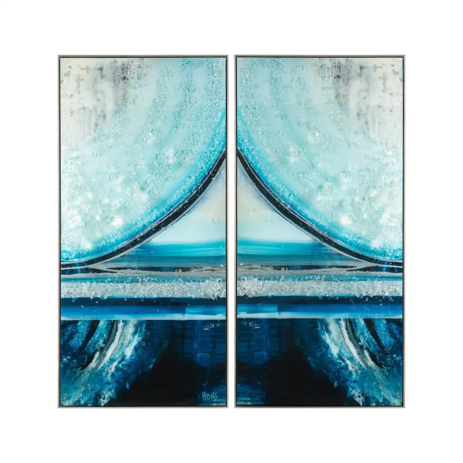 Mary Hong's Motion Diptych 69.25"H X 33"W X 2.5"D