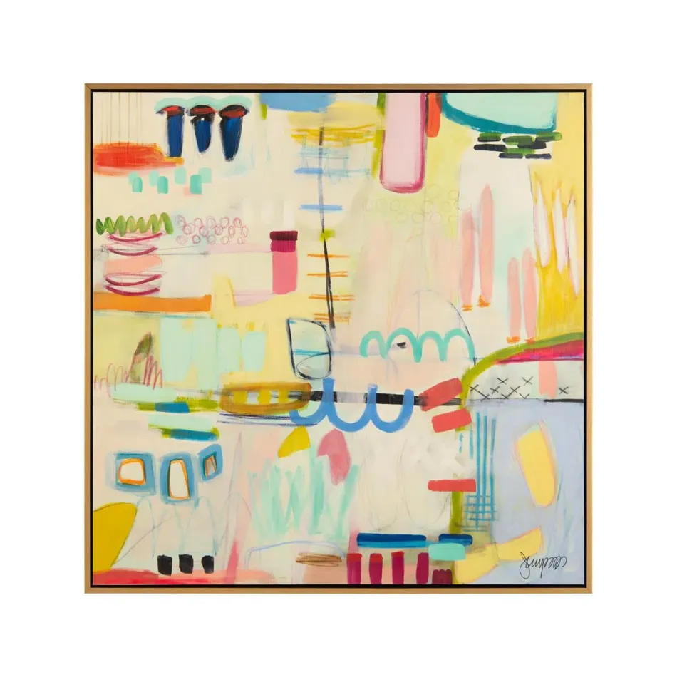 Jennifer Poe's Road Map 58"H X 58"W X 2"D