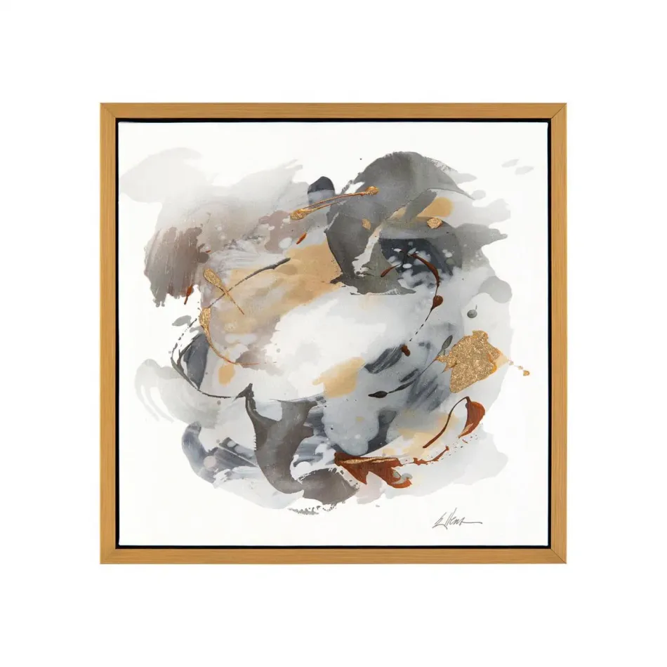 Jackie Ellens’ Gold, Silver, and Grey III 19.75"H X 19.75"W X 2"D