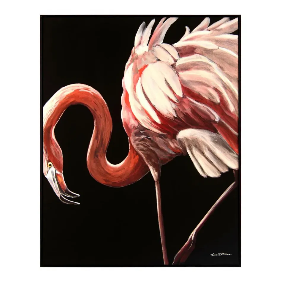 Annie Moran's Flamingo II 39"W x 49"H x 2"D