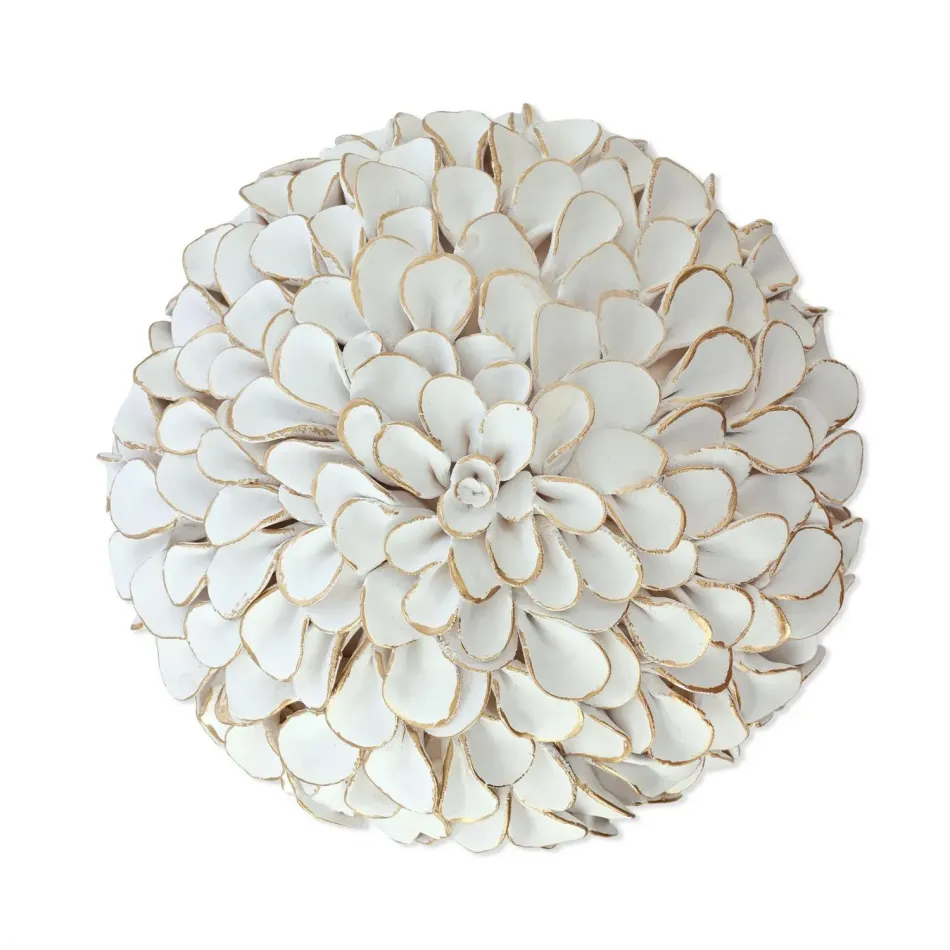 Button Flower Wall Art White II