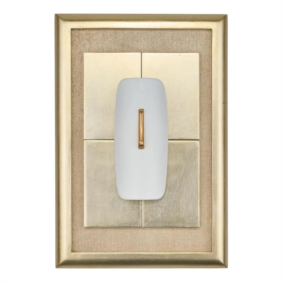 Gilded Porcelain Relief Wall Art White