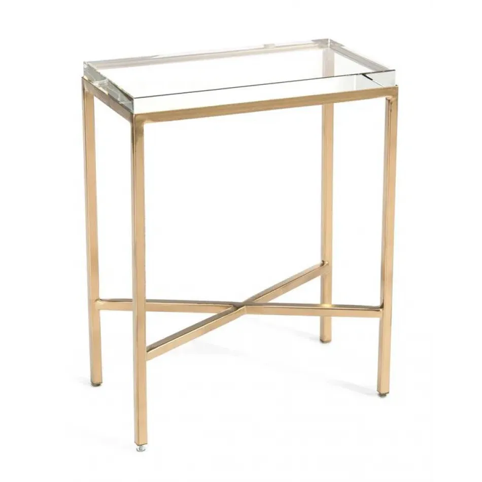Glass Block Side Table