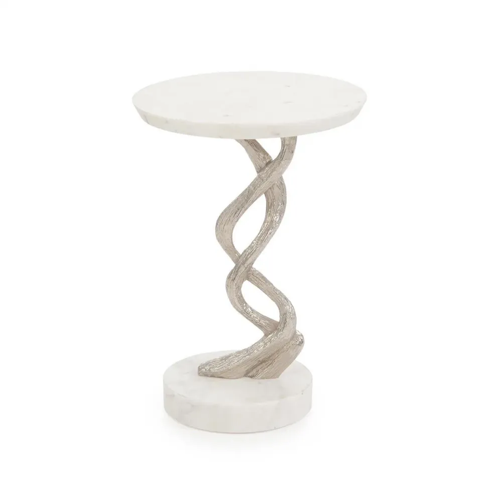 Martini Table 21.5"H x 15"D Windswept Silver