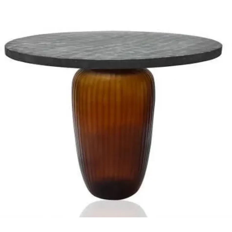 Jali Side Table, Large Amber