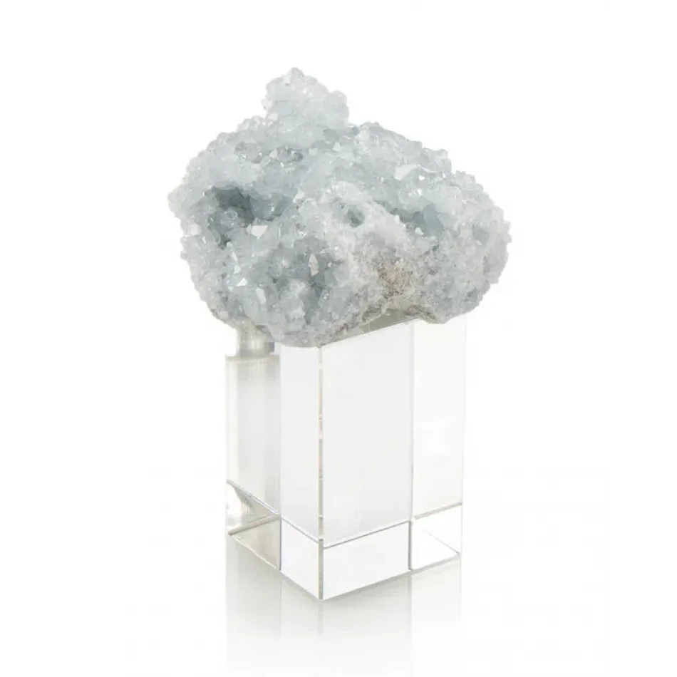Celestite on Crystal