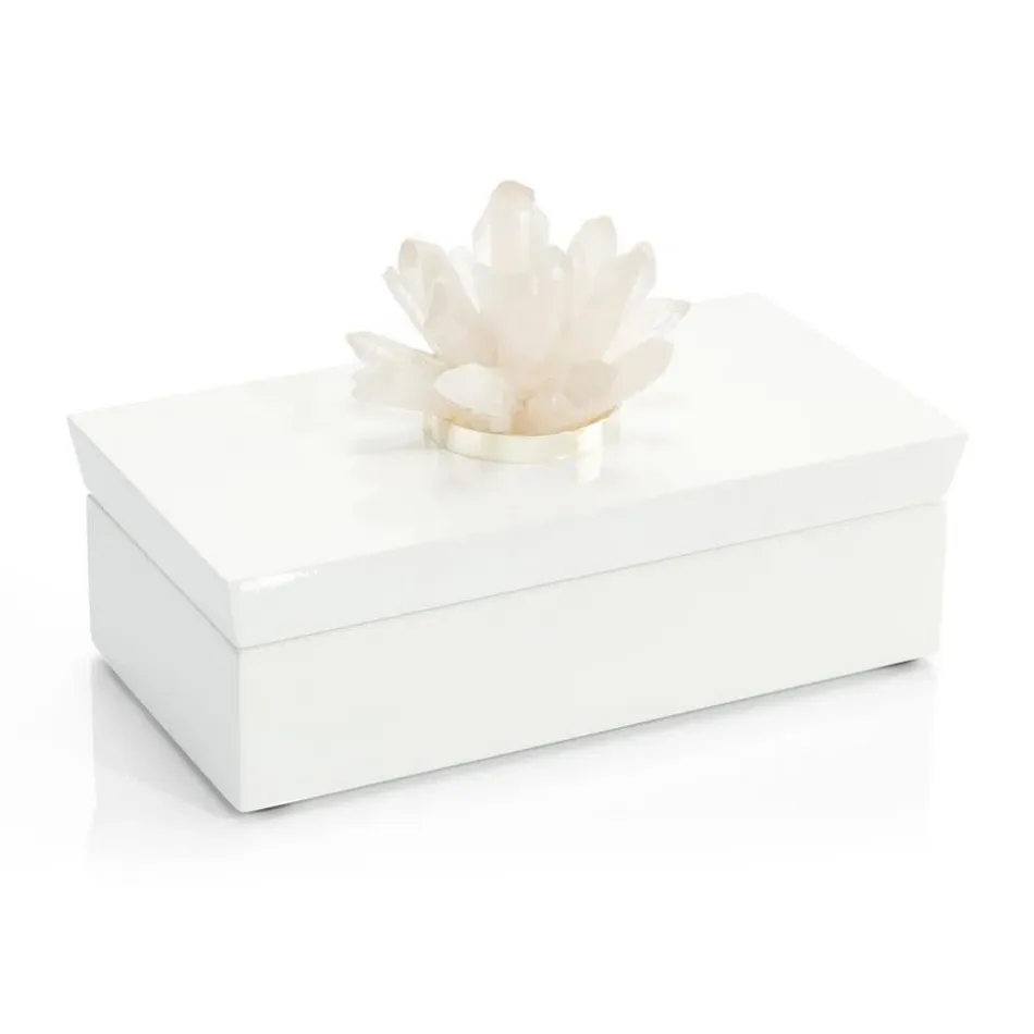 Long White Box with Quartz