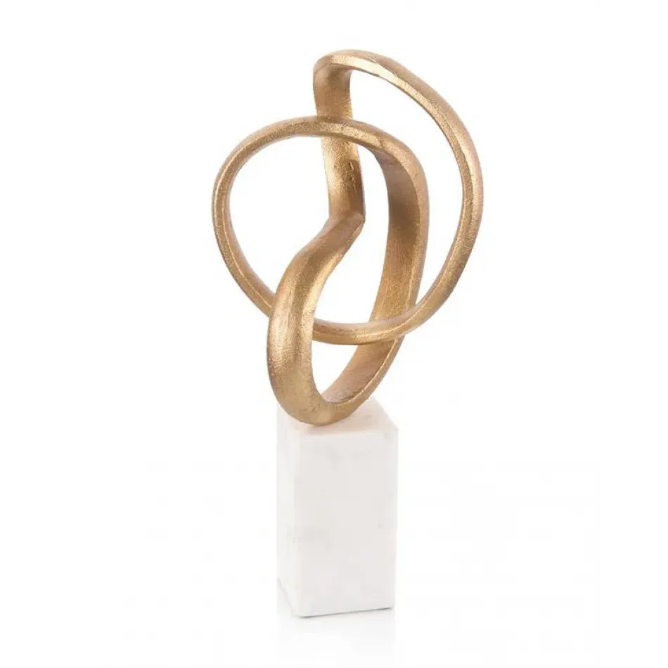Intertwined Sculpture in Gold