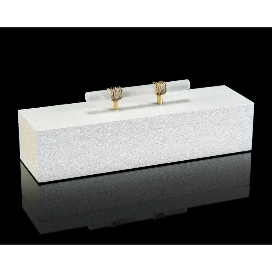 White Box with Alabaster Handle