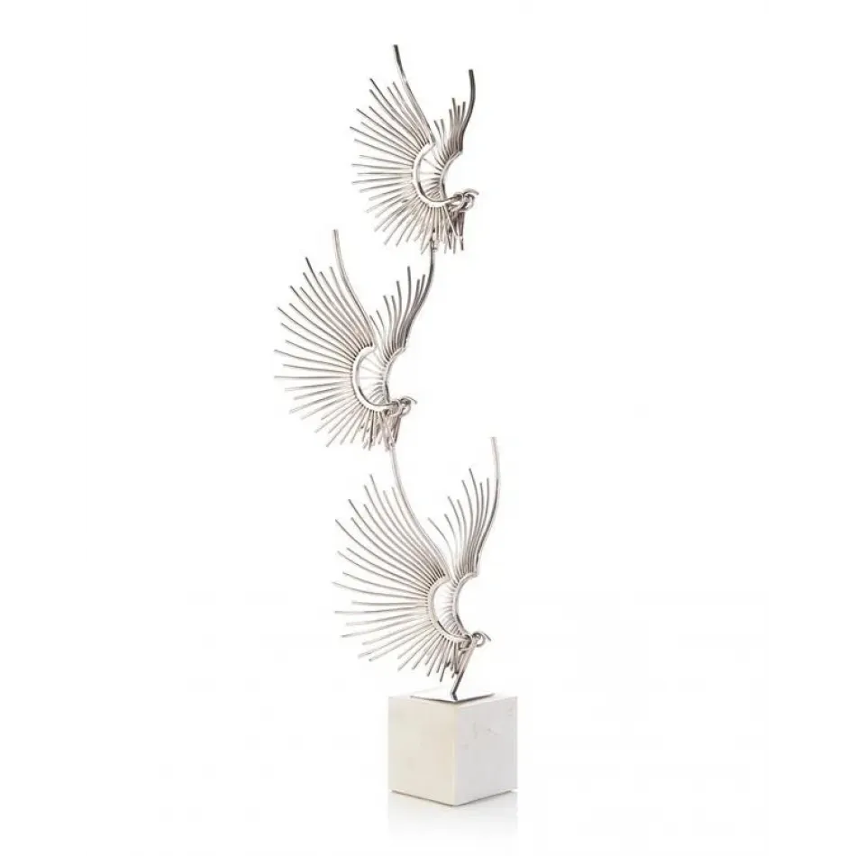 Sculpted Birds in Flight