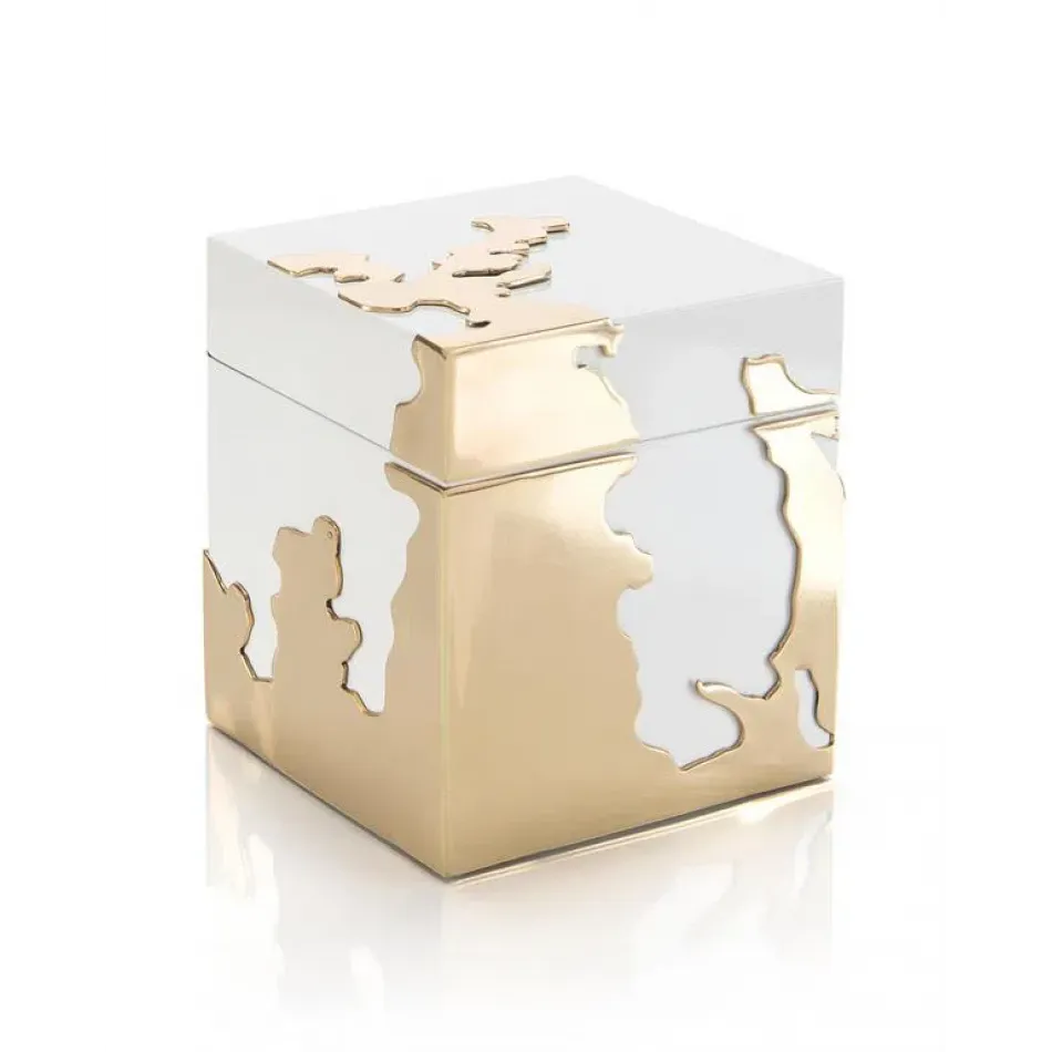 Morphed Box in Golden Stainless Steel