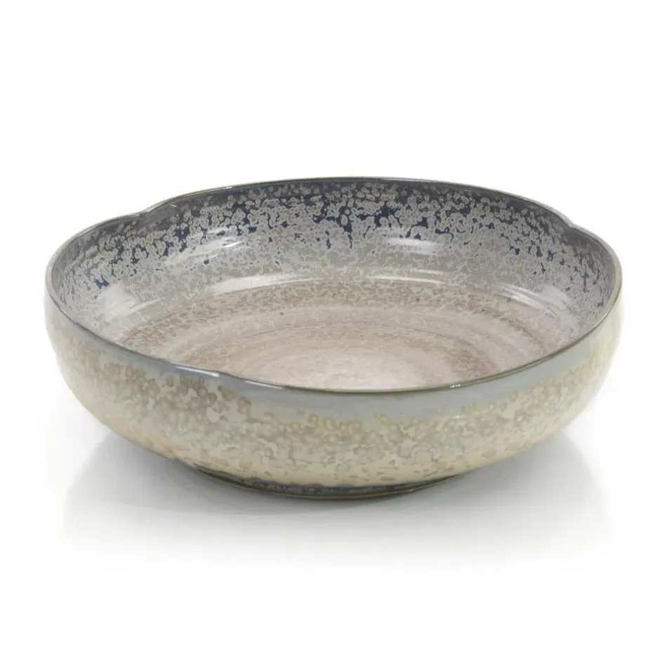 Misty Cream and Aqua Bowl